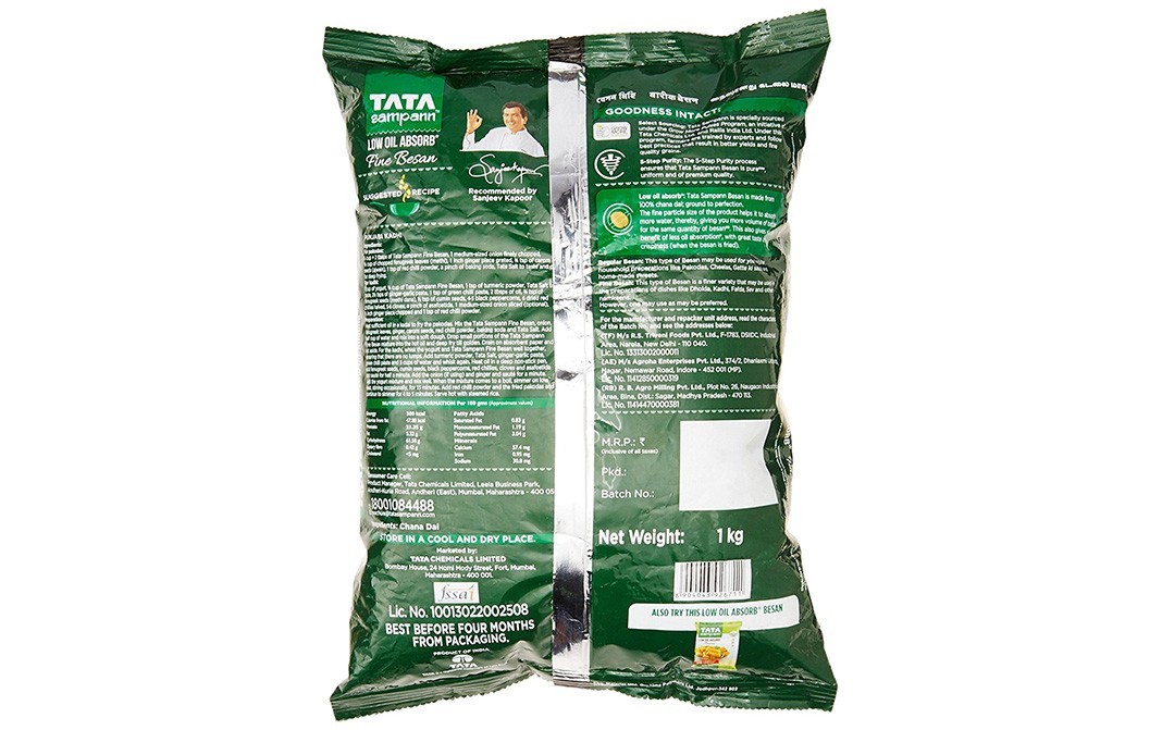 Tata Sampann Low Oil Absorb Fine Besan   Pack  1 kilogram